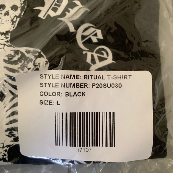 PLEASURES Ritual T Shirt Size Large - Picture 3 of 5